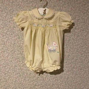 baby girl smocked bubble